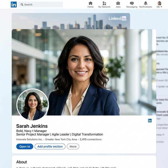 LinkedIn Profile Headshot Concept